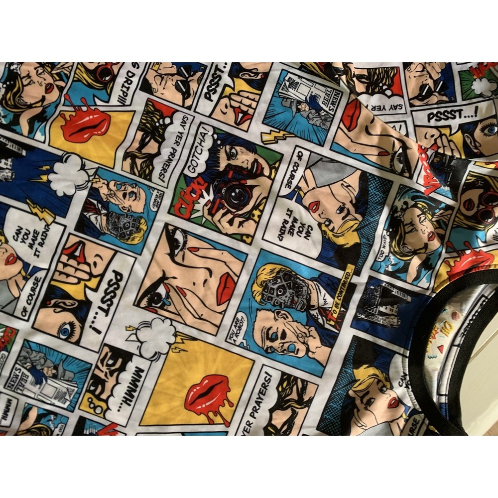 OH SNAP by Drill Clothing Co Pop Art Comic All Over Print T-Shirt Unisex M - Picture 3 of 11